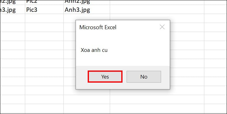 cách chèn ảnh vào Excel