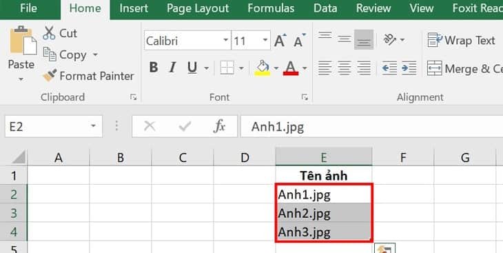 cách chèn ảnh vào Excel