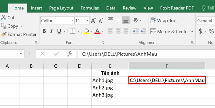 cách chèn ảnh vào Excel