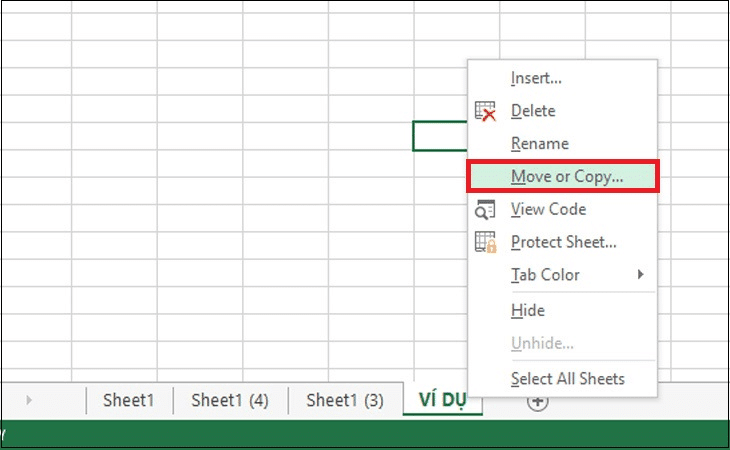 cách copy trong Excel