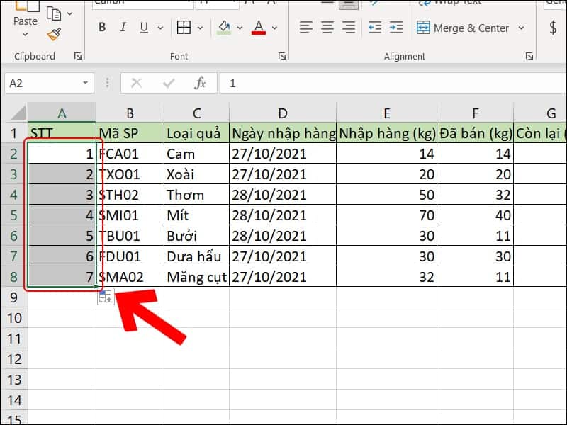 Cách Đánh Số Thứ Tự trong Excel