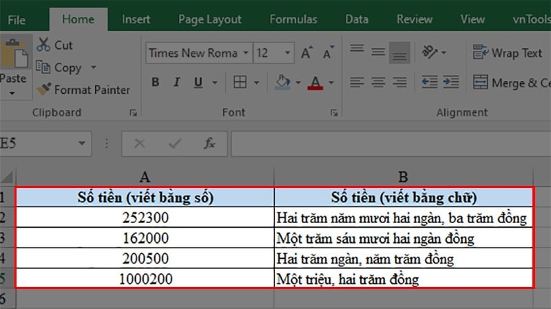 cách đổi số thành chữ trong excel