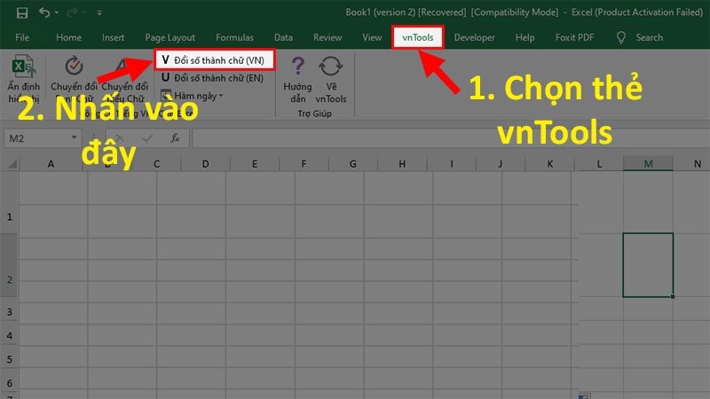 cách đổi số thành chữ trong excel