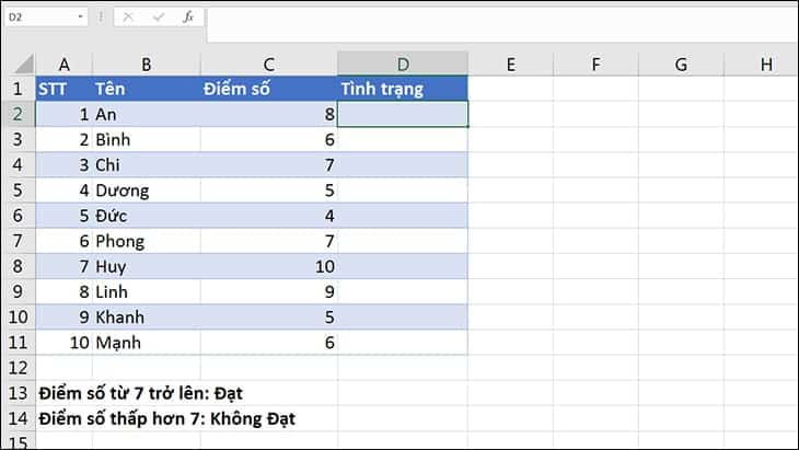 Cách dùng Hàm if có nhiều điều kiện trong Excel