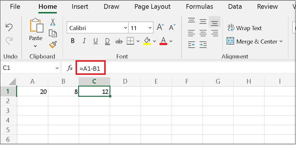 cách dùng hàm trừ trong Excel