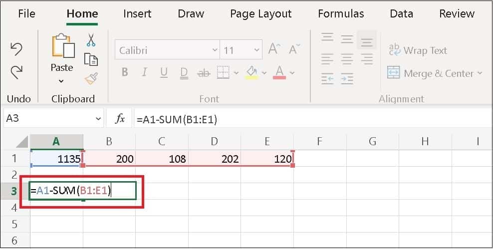 cách dùng hàm trừ trong Excel