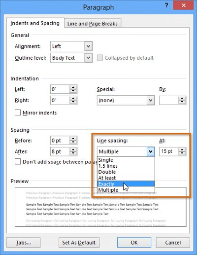  cách dùng line spacing trong word