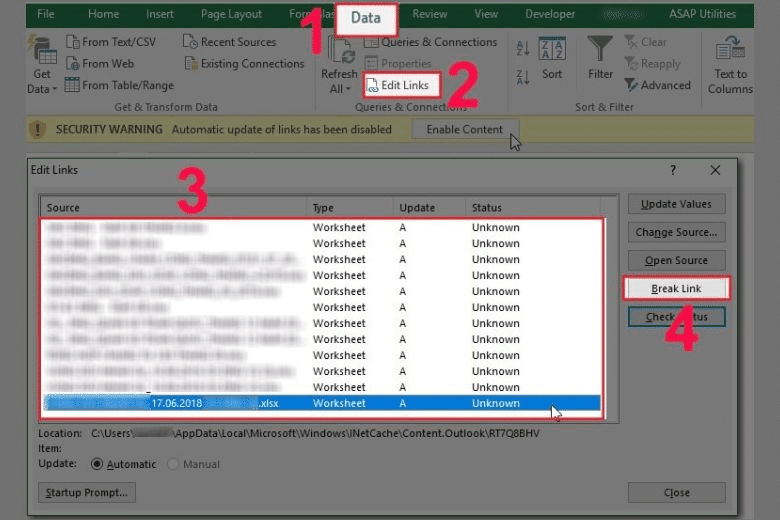 cách làm giảm dung lượng trong file Excel 