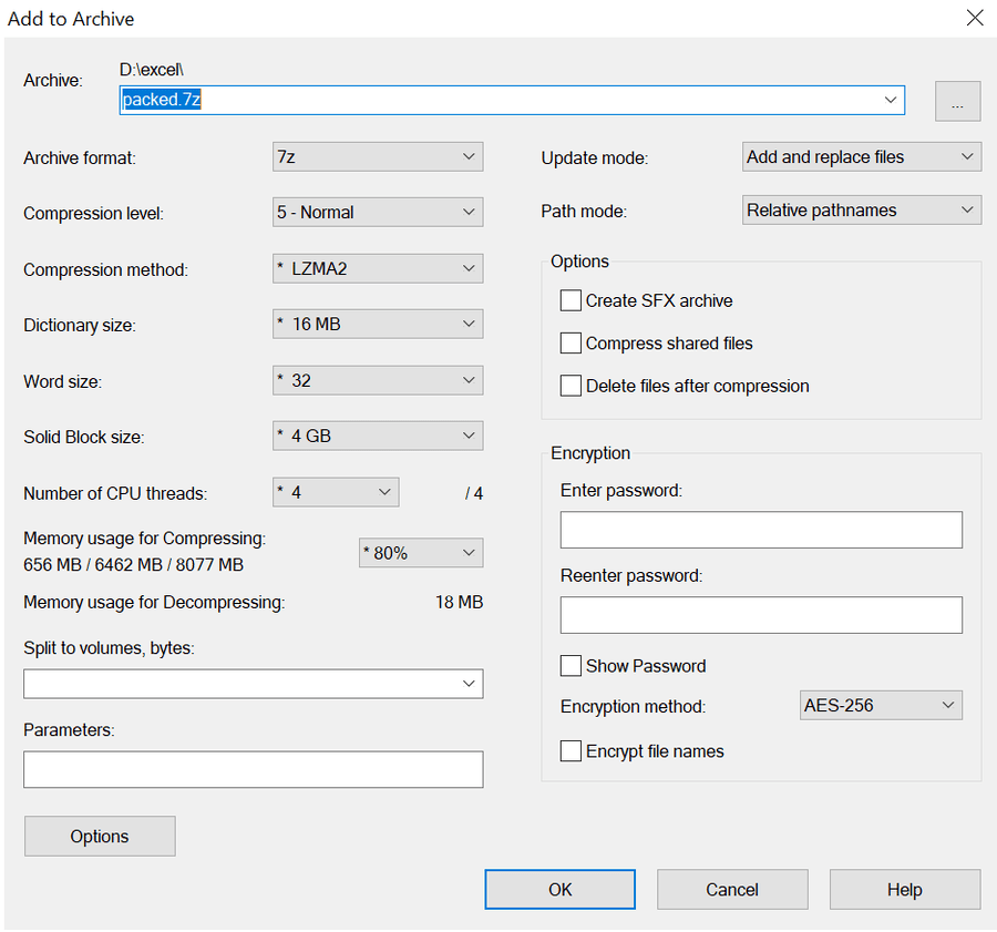 cách nén file excel