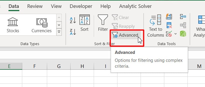  cách sử dụng advanced filter trong Excel