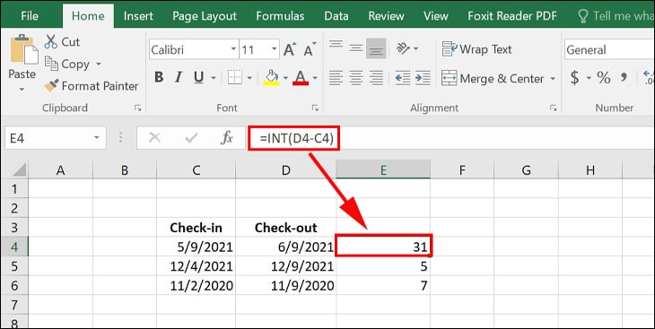 Cách sử dụng Hàm Int trong Excel