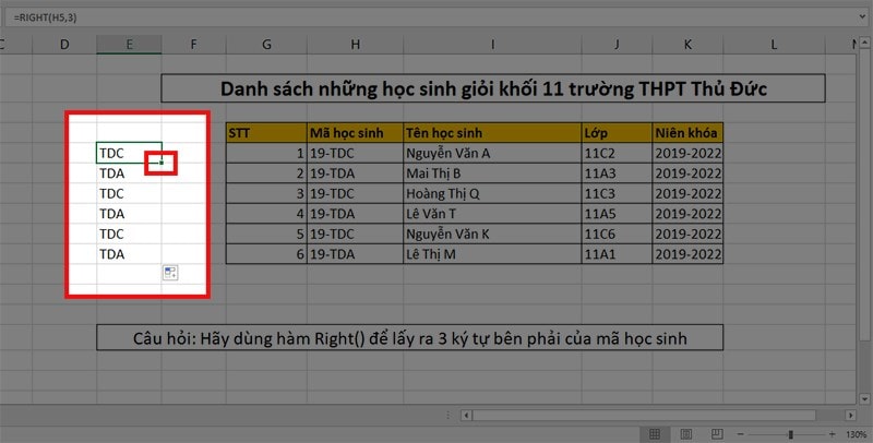 cách sử dụng hàm xóa ký tự trong excel