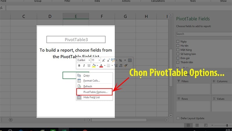 cách tạo pivottable từ nhiều sheet trong Excel
