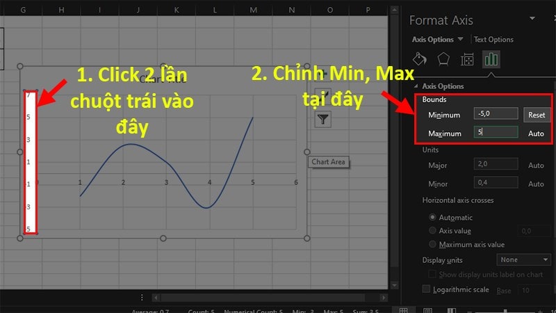 cách vẽ đồ thị trong excel