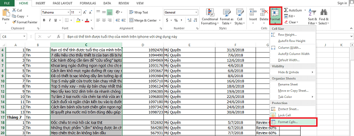 Cách xuống dòng trong Excel