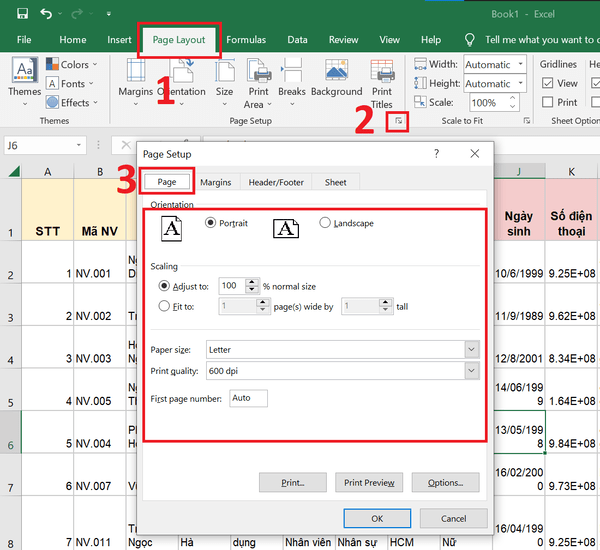 Cách In Excel Không Bị Mất Cột