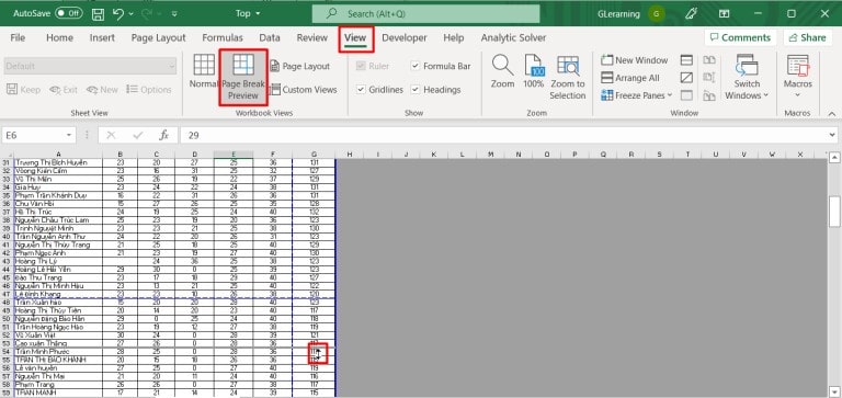 Cách In Excel Không Bị Mất Cột