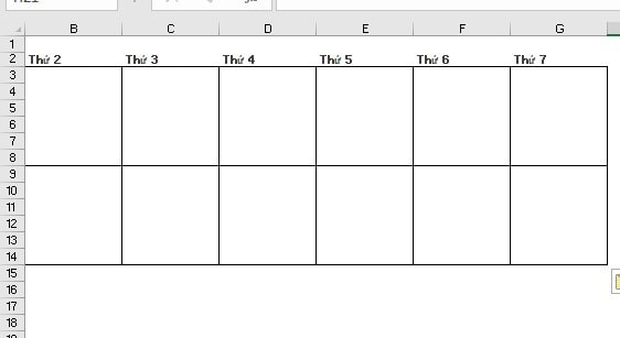 Cách Làm Lịch Trong Excel