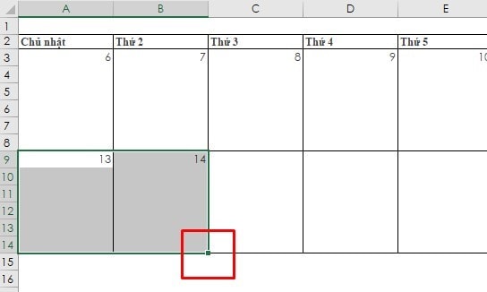 Cách Làm Lịch Trong Excel