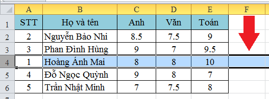 Di Chuyển Dòng Trong ExcelDi Chuyển Dòng Trong Excel