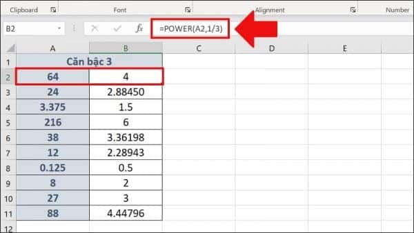 Hàm Căn Bậc 3 Trong Excel