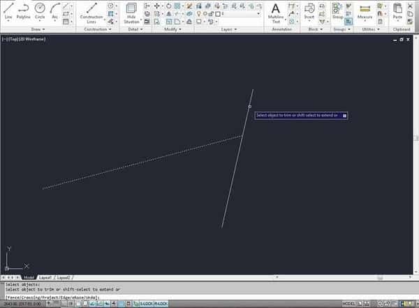 Lệnh Kéo Dài Đường Thẳng Trong Cad