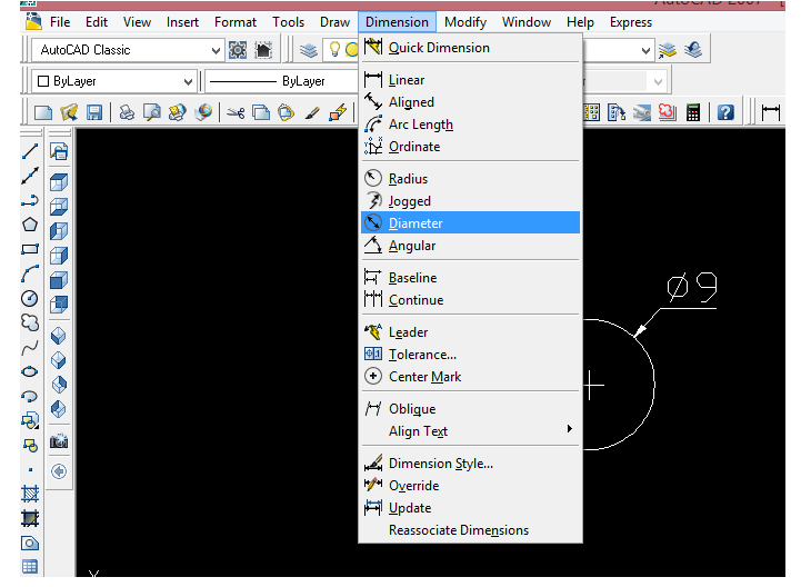 Sử Dụng Lệnh Đo Đường Kính Trong Cad