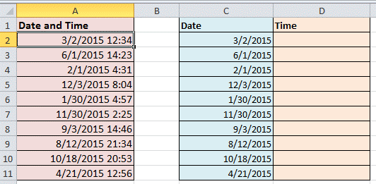 Tách Ngày Giờ Trong Excel