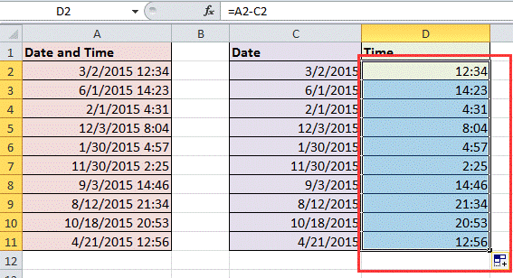 Tách Ngày Giờ Trong Excel